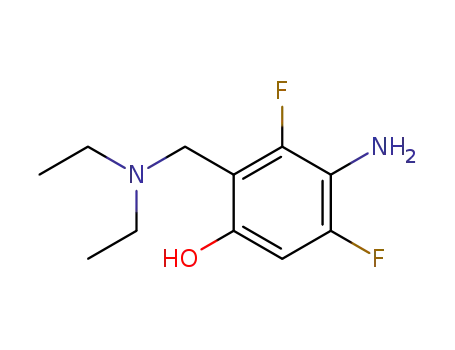 Molecular Structure of 1026596-14-4 (4-Amino-2-diethylaminomethyl-3,5-difluoro-phenol)