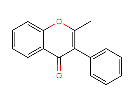 4H-1-Benzopyran-4-one, 2-methyl-3-phenyl-