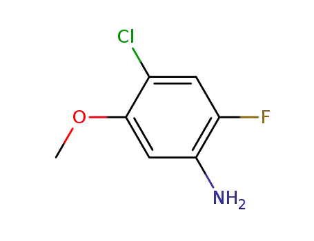 Molecular Structure of 91167-85-0 (4-chloro-2-fluoro-5-MethoxybenzenaMine)