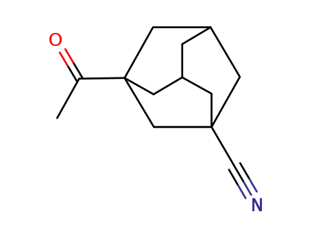 Molecular Structure of 143467-21-4 (1-acetyl-3-cyanoadamantane)