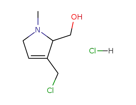 Molecular Structure of 112120-07-7 ((+/-)-3-chloromethyl-2-hydroxymethyl-1-methyl-2,5-dihydropyrrolium chloride)