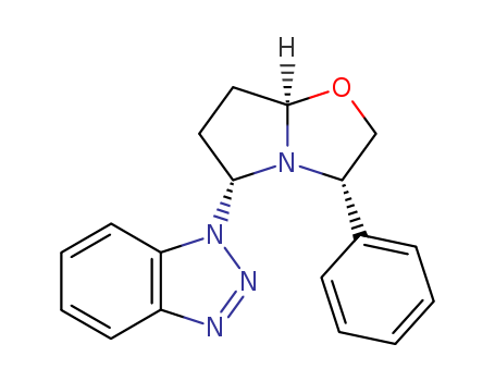 1H-Benzotriazole,1-[(3S,5R,7aR)-hexahydro-3-phenylpyrrolo[2,1-b]oxazol-5-yl]- cas  205442-89-3