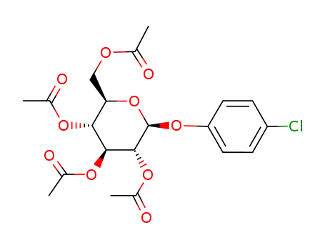 Molecular Structure of 5041-92-9 (4'-CHLOROPHENYL-2,3,4,6-TETRA-O-ACETYL-BETA-D-GLUCOPYRANOSIDE)