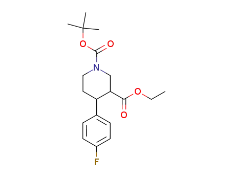 4-(4-fluoro-phenyl)-piperidine-1,3-dicarboxylic acid 1-<i>tert</i>-butyl ester 3-ethyl ester