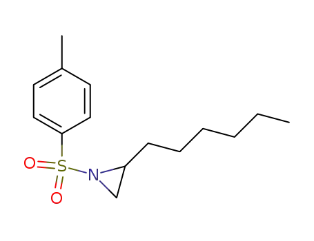 Molecular Structure of 148961-16-4 (Aziridine, 2-hexyl-1-[(4-methylphenyl)sulfonyl]-)
