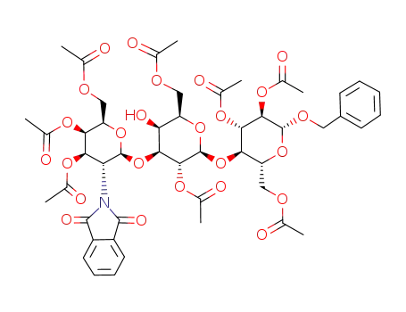 benzyl-O-(3,4,6-tri-O-acetyl-2-desoxy-2-phthalimido-β-D-galactopyranosyl)-(1-3)-O-(2,6-di-O-acetyl-β-D-galactopyranosyl)-(1-4)-2,3,6-tri-O-acetyl-β-D-glucopyranosid