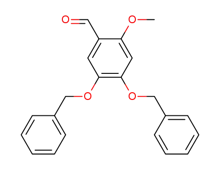 Molecular Structure of 88755-14-0 (Benzaldehyde, 2-methoxy-4,5-bis(phenylmethoxy)-)