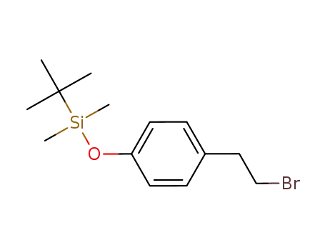 Molecular Structure of 620600-61-5 ((4-(2-BROMOETHYL)PHENOXY)-(1,1-DIMETHYLETHYL)DIMETHYLSILANE)
