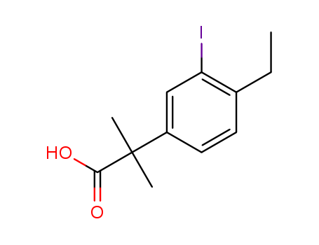 2-(4-ethyl-3-iodophenyl)-2-Methylpropanoic acid Cas no.1256584-73-2 98%