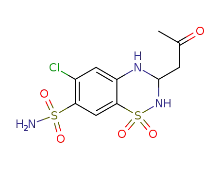 6-chloro-1,1-dioxo-3-(2-oxo-propyl)-1,2,3,4-tetrahydro-1λ<sup>6</sup>-benzo[1,2,4]thiadiazine-7-sulfonic acid amide