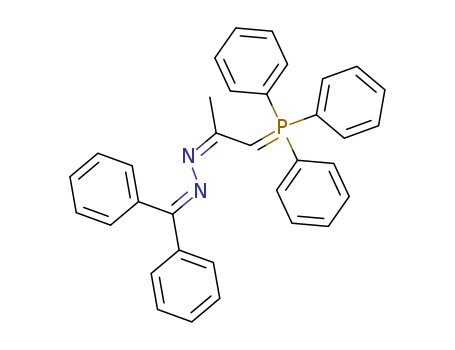Molecular Structure of 107769-84-6 (2-Propanone, 1-(triphenylphosphoranylidene)-,
(diphenylmethylene)hydrazone, (2Z)-)