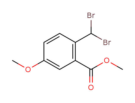 Molecular Structure of 1265287-00-0 (methyl 5-methoxy-2-(dibromomethyl)-benzoate)
