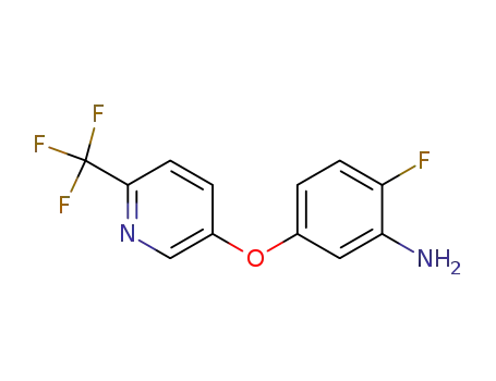 Molecular Structure of 1020173-08-3 (2-fluoro-5-(6-(trifluoromethyl)pyridin-3-yloxy)benzenamine)