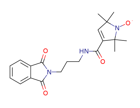 Molecular Structure of 102132-45-6 (1H-Pyrrol-1-yloxy,3-[[[3-(1,3-dihydro-1,3-dioxo-2H-isoindol-2-yl)propyl]amino]carbonyl]-2,5-dihydro-2,2,5,5-tetramethyl-(9CI))