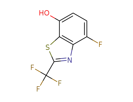 Molecular Structure of 1402003-98-8 (4-fluoro-2-(trifluoromethyl)-1,3-benzothiazol-7-ol)