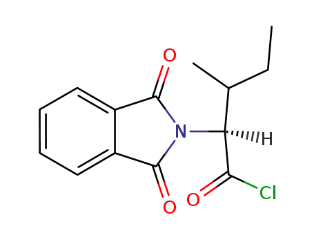 Molecular Structure of 126926-31-6 ((S)-2-(1,3-Dioxo-1,3-dihydro-isoindol-2-yl)-3-methyl-pentanoyl chloride)