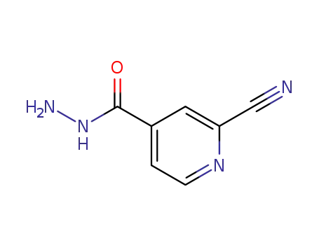 Molecular Structure of 135048-32-7 (4-Pyridinecarboxylicacid,2-cyano-,hydrazide(9CI))