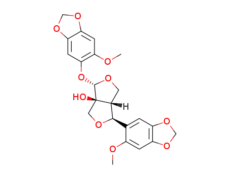 (1S,3aS,4S,6aR)-1-(6-Methoxy-benzo[1,3]dioxol-5-yl)-4-(6-methoxy-benzo[1,3]dioxol-5-yloxy)-dihydro-furo[3,4-c]furan-3a-ol