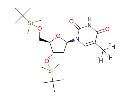 5-(trideuteromethyl)-3′,5′-(tert-butyl-dimethylsilyl)-2′-deoxyuridine