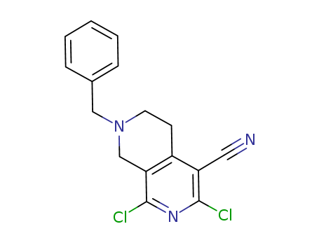 7-benzyl-1,3-dichloro-5,6,7,8-tetrahydro-2,7-naphthyridine-4-carbonitrile