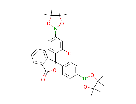 Molecular Structure of 817170-66-4 (3',6'-BIS(4,4,5,5-TETRAMETHYL-1,3,2-DIOXOBOROLAN-2-YL)-SPIRO[ISOBENZOFURAN-1(3H),9'-[9H]XANTHEN]-3-ONE)