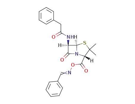 Molecular Structure of 17947-12-5 (<i>N</i>-benzylidene-<i>O</i>-[6β-(2-phenyl-acetylamino)-penicillanoyl]-hydroxylamine)