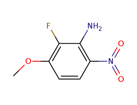 Molecular Structure of 1210047-74-7 (2-fluoro-3-methoxy-6-nitroaniline)