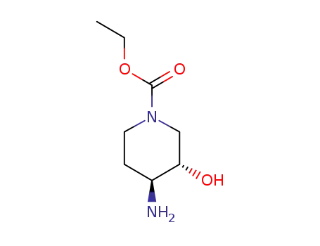 1-Piperidinecarboxylicacid,4-amino-3-hydroxy-,ethylester,trans-(9CI)