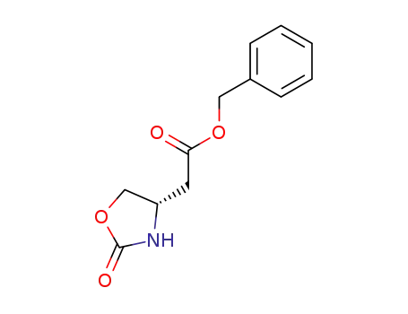 Molecular Structure of 540496-34-2 (4-Oxazolidineacetic acid, 2-oxo-, phenylmethyl ester, (4S)-)