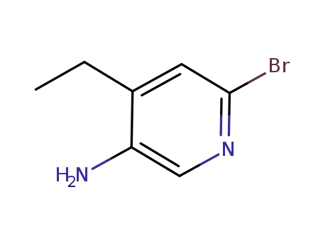 Molecular Structure of 929617-29-8 (6-BROMO-4-ETHYLPYRIDIN-3-AMINE)