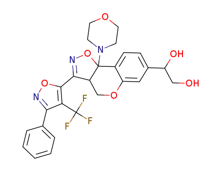1-(9b-morpholino-3-(3-phenyl-4-(trifluoromethyl)isoxazol-5-yl)-4,9b-dihydro-3aH-chromeno[3,4-d]isoxazol-7-yl)ethane-1,2-diol