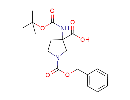 Molecular Structure of 1027511-76-7 (3-Boc-amino-1-Cbz-pyrrolidine-3-carboxylic acid)