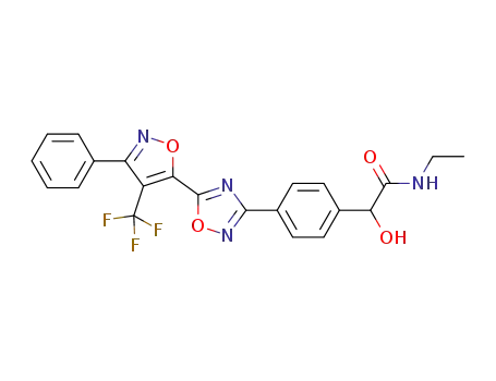 (R/S)-N-ethyl-2-hydroxy-2-(4-(5-(3-phenyl-4-(trifluoromethyl)isoxazol-5-yl)-1,2,4-oxadiazol-3-yl)phenyl)acetamide