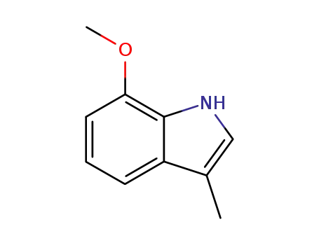 Molecular Structure of 83696-96-2 (1H-Indole, 7-methoxy-3-methyl-)
