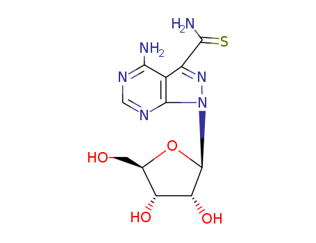 5-amino-9-[3,4-dihydroxy-5-(hydroxymethyl)oxolan-2-yl]-2,4,8,9-tetrazabicyclo[4.3.0]nona-1,3,5,7-tetraene-7-carbothioamide cas  55559-54-1