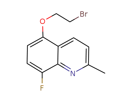 Molecular Structure of 420786-73-8 (5-(2-bromo-ethoxy)-8-fluoro-2-methyl-quinoline)