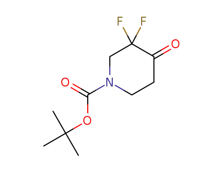 Molecular Structure of 1215071-17-2 (tert-butyl 3,3-difluoro-4-oxopiperidine-1-carboxylate)