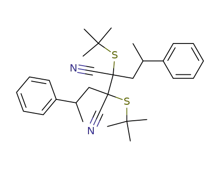 Butanedinitrile, 2,3-bis[(1,1-dimethylethyl)thio]-2,3-bis(2-phenylpropyl)-