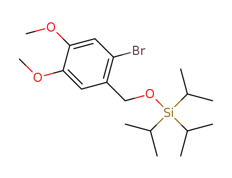 Molecular Structure of 1005349-80-3 ([(2-bromo-4,5-dimethoxybenzyl)oxy]triisopropylsilane)