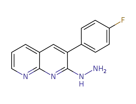 Molecular Structure of 1153668-78-0 (2-hydrazino-3-(4-fluorophenyl)-1,8-naphthyridine)