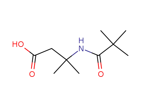 Molecular Structure of 63879-05-0 (Butanoic acid, 3-[(2,2-dimethyl-1-oxopropyl)amino]-3-methyl-)