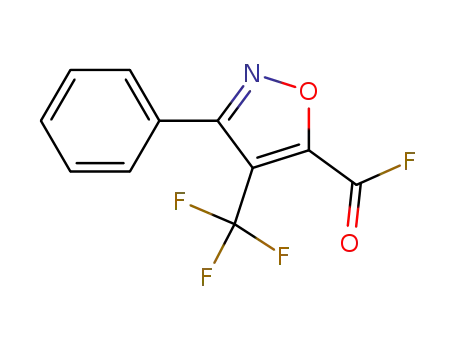 Molecular Structure of 1236188-83-2 (3-phenyl-4-(trifluoromethyl)isoxazole-5-carbonyl fluoride)