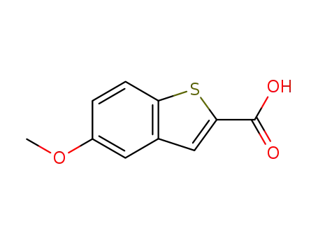 Molecular Structure of 23046-02-8 (5-METHOXY-BENZO[B]THIOPHENE-2-CARBOXYLIC ACID)