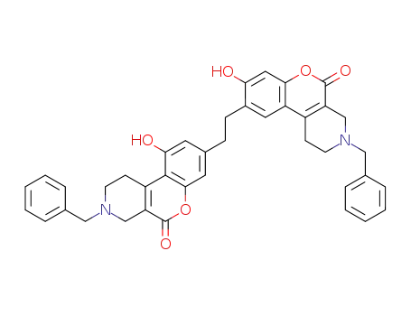 Ethandiyl-1-(3-benzyl-8-hydroxy-5-oxo-1,2,3,4-tetrahydro-5H-benzopyrano-<3,4-c>-9-pyridin)-2-(3-benzyl-10-hydroxy-5-oxo-1,2,3,4-tetrahydro-5H-benzopyrano-<3,4-c>-8-pyridin)
