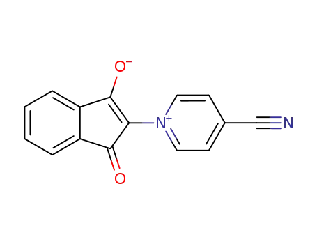 Molecular Structure of 59804-84-1 (Pyridinium, 4-cyano-, 1,3-dihydro-1,3-dioxo-2H-inden-2-ylide)