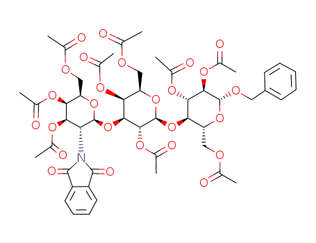 benzyl-O-(3,4,6-tri-O-acetyl-2-desoxy-2-phtalimido-β-D-galactopyranosyl)-(1-3)-O-(2,4,6-tri-O-acetyl-β-D-galactopyranosyl)-(1-4)-2,3,6-tri-O-acetyl-β-D-glucopyranosid