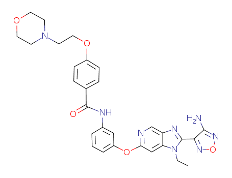 Benzamide,
N-[3-[[2-(4-amino-1,2,5-oxadiazol-3-yl)-1-ethyl-1H-imidazo[4,5-c]pyridin
-6-yl]oxy]phenyl]-4-[2-(4-morpholinyl)ethoxy]-
