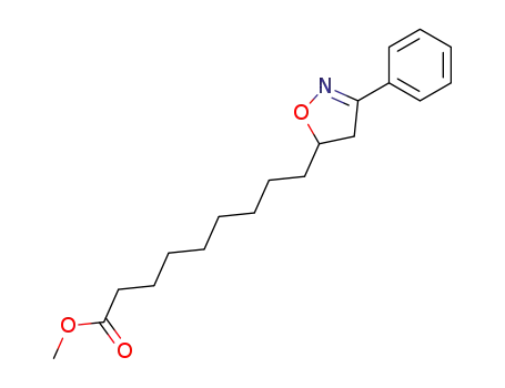 Molecular Structure of 394724-67-5 (5-Isoxazolenonanoic acid, 4,5-dihydro-3-phenyl-, methyl ester)