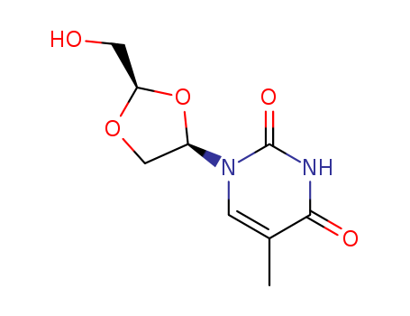 1-((2R,4R)-2-(HYDROXYMETHYL)-1,3-DIOXOLAN-4-YL)-5-METHYL-2,4(1H,3H)-PYRIMIDINEDIONECAS