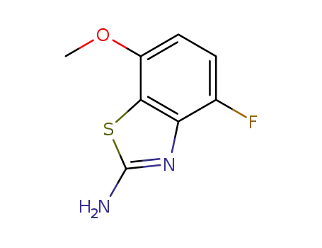 Molecular Structure of 1402003-94-4 (4-fluoro-7-methoxy-1,3-benzothiazole-2-amine)